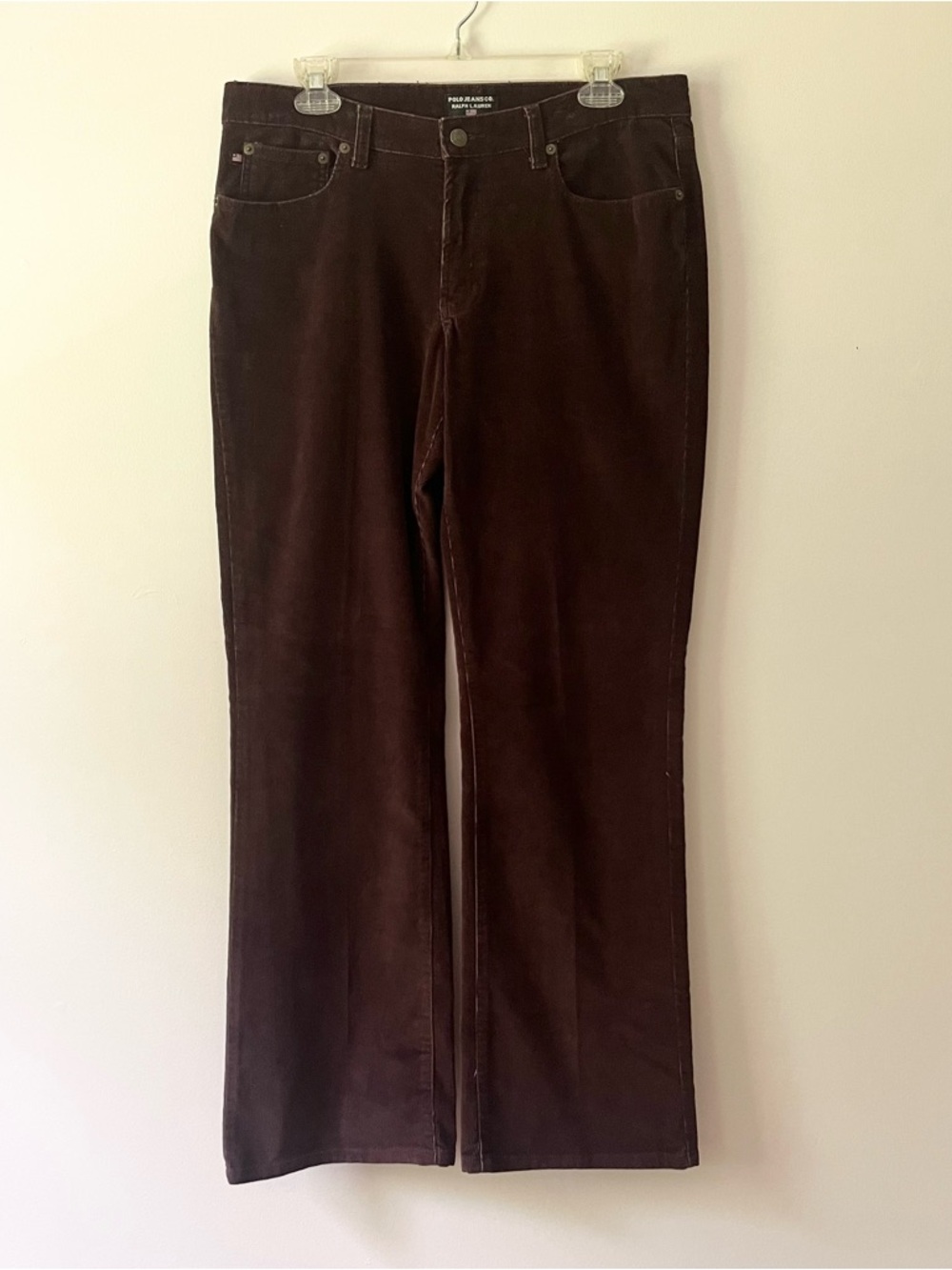 Vintage Ralph Lauren Corduroy Pants Chocolate Brown 12